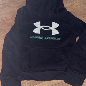 Under Armour Kids Black and White Logo Hoodie